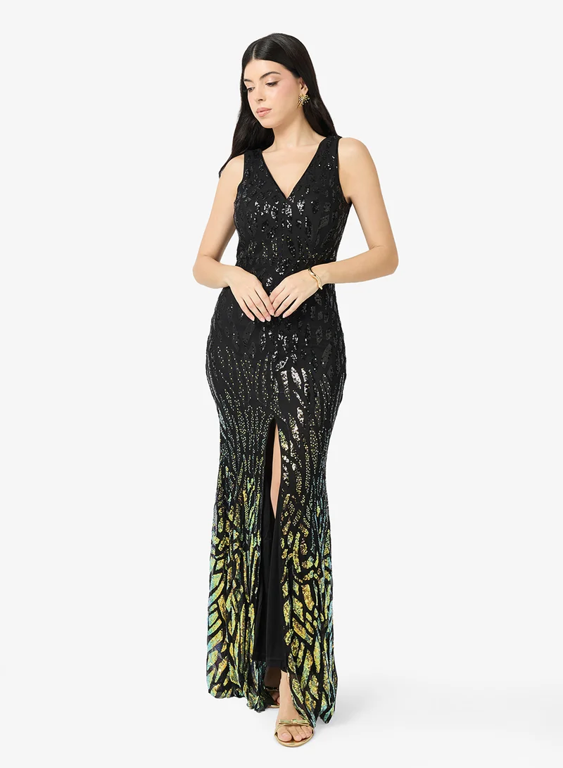 Ella Limited Edition Shimmer Evening Dress With Slit